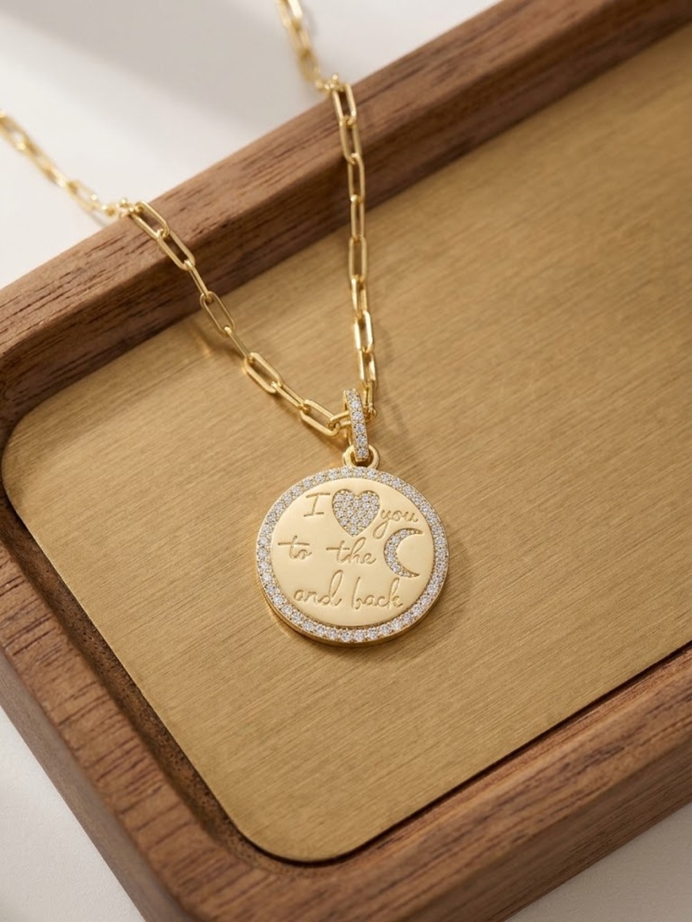 NEW Freida Rothman I Love You to the Moon and Back Sterling Silver Necklace